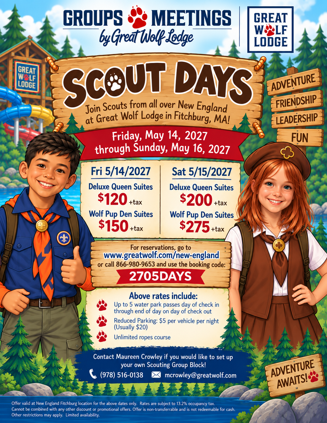 Great Wolf Scout Days Flyer